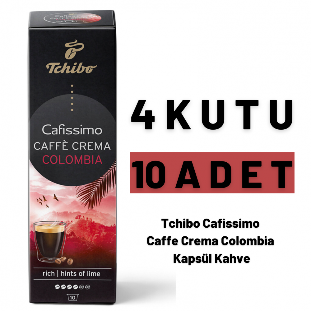Tchibo 4 Kutu Cafissimo Kapsül Caffe Crema Colombia