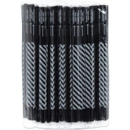 Coffeein Kalın Frozen Pipet Siyah - 100 adet Jelatinli 