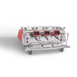 Bezzera Victoria Tall Cup Tam Otomatik Espresso Kahve Makinesi, 3 Gruplu, Kırmızı