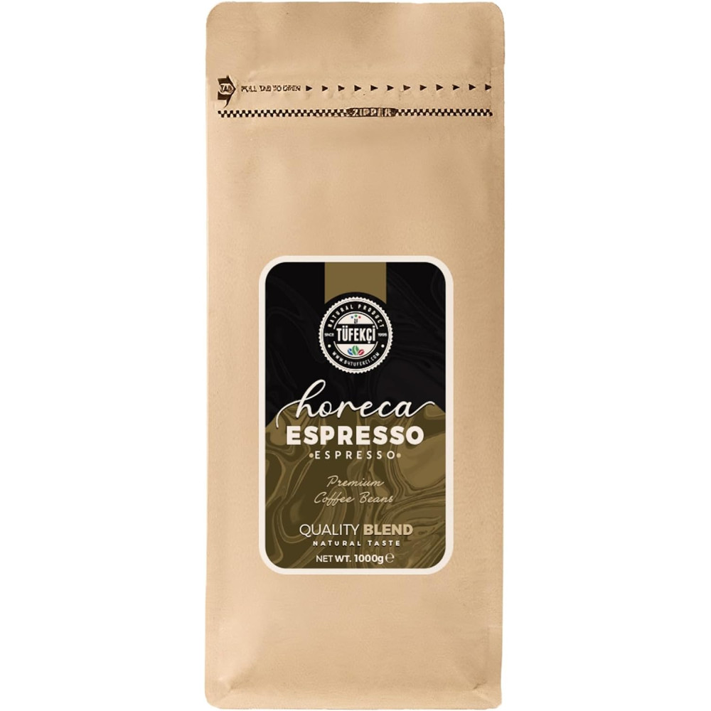 By Tüfekçi Espresso Horeca Çekirdek Kahve Yüksek Çekirdek Kalitesi 17/18 Elek Medium Roast 1000 gr