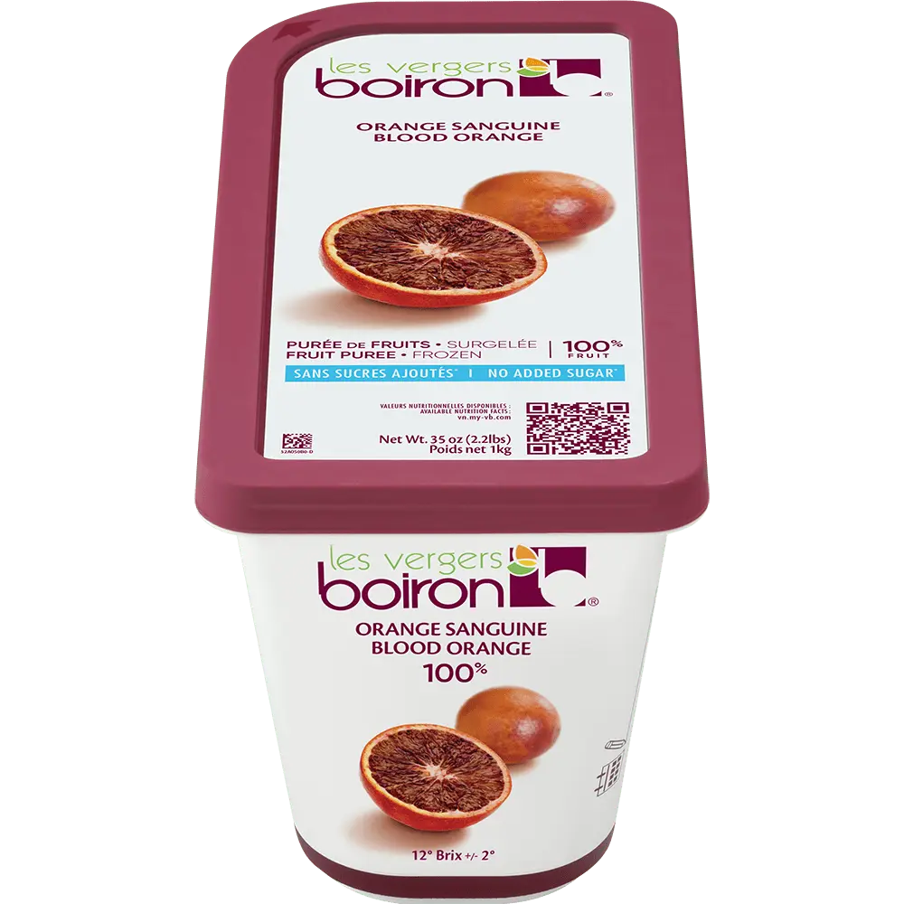 Les Vergers Boiron Donuk Kan Portakalı (Blood Orange) Püresi 1000 Gr %100 Meyve Katkı Maddesiz Şeker İlavesiz