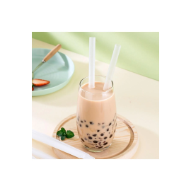 Coffeein Bubble Tea Pipet 100lü 22 Cm Kalın Pipet Altı Kesik 