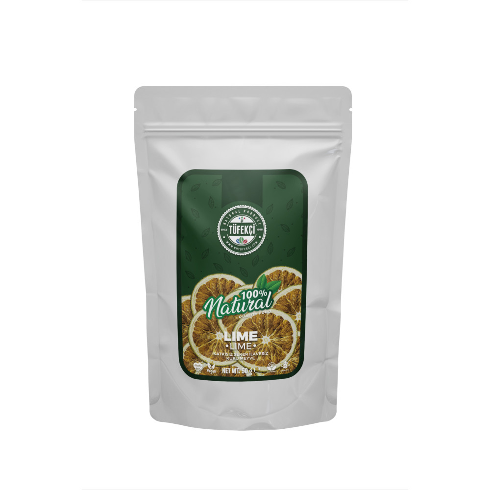 By Tüfekçi Freeze Dry Dilim Lime Kurusu 50 Gr Formunu Ve Tadını Kaybetmez Gerçek Colombia Lime