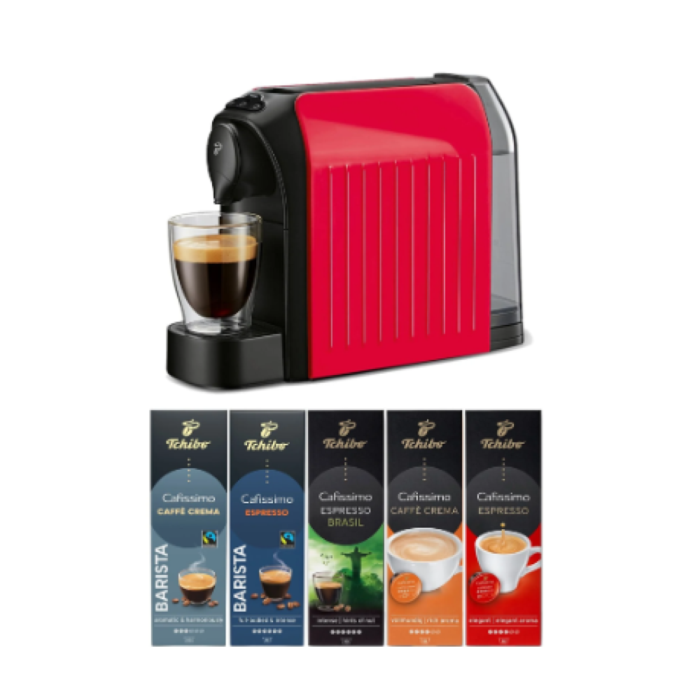 Tchibo Cafissimo Easy Kırmızı + 5 Kutu Kapsül Kahve