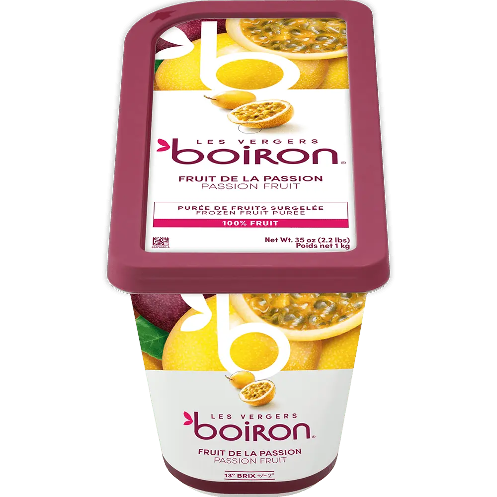 Les Vergers Boiron Donuk Passion Fruit (Çarkıfelek) Püresi 1000 Gr %100 Meyve Katkı Maddesiz Şeker İlavesiz