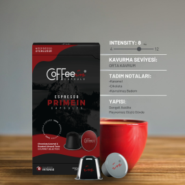 Coffeein Espresso Primein Aluminium Nespresso Kapsül Kahve 10'lu (Nespresso Uyumlu) %100 Arabica