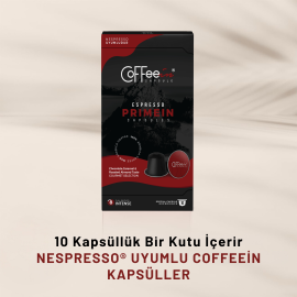 Coffeein Espresso Primein Aluminium Nespresso Kapsül Kahve 10'lu (Nespresso Uyumlu) %100 Arabica