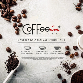 Coffeein Espresso Primein Aluminium Nespresso Kapsül Kahve 10'lu (Nespresso Uyumlu) %100 Arabica