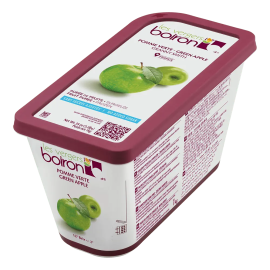 Les Vergers Boiron Donuk Yeşil Elma (Green Apple) Püresi 1000 Gr %100 Meyve Katkı Maddesiz Şeker İlavesiz