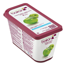 Les Vergers Boiron Donuk Yeşil Elma (Green Apple) Püresi 1000 Gr %100 Meyve Katkı Maddesiz Şeker İlavesiz