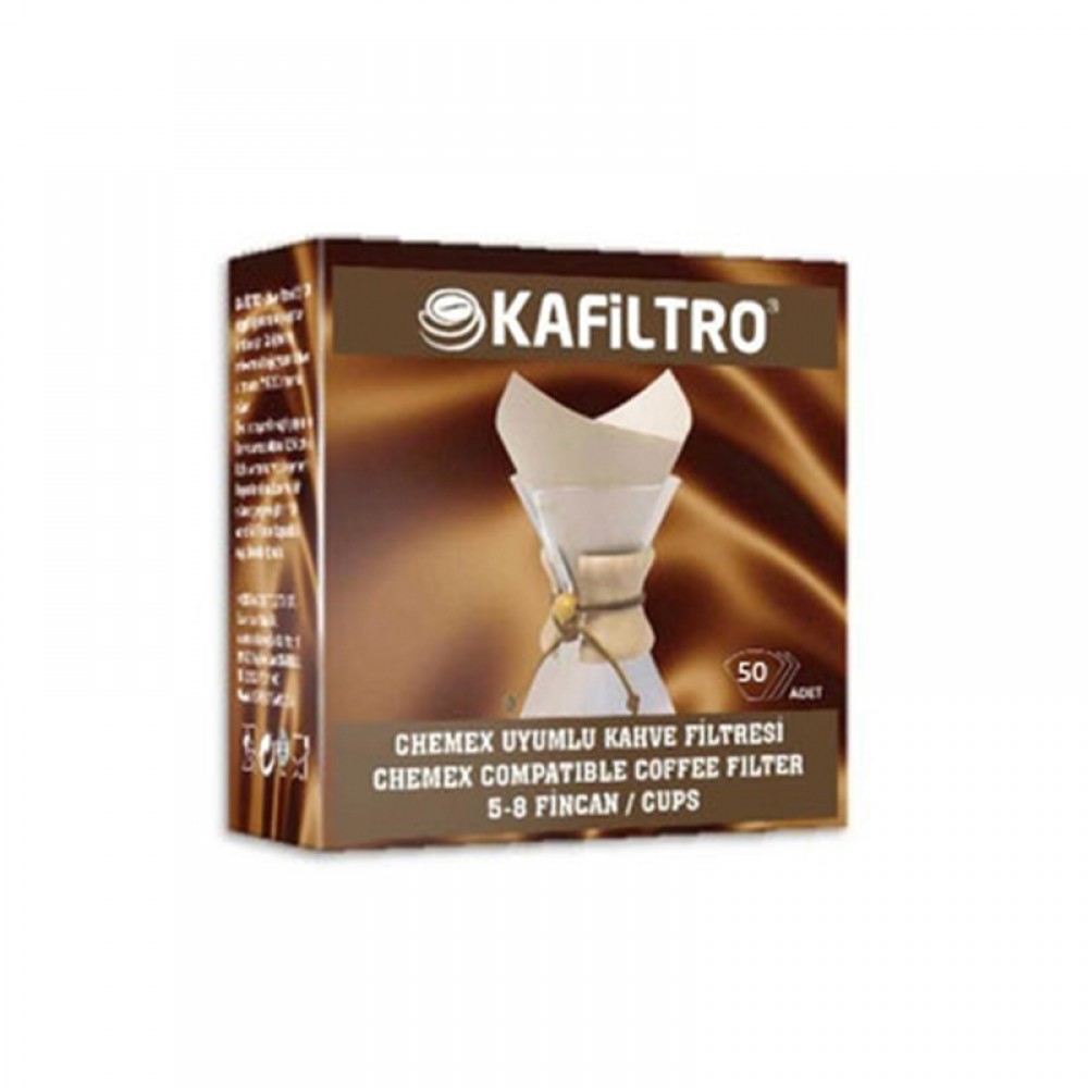 Kafiltro Chemex Uyumlu Filtre Kahve Kağıdı 5-8 Cup 50li