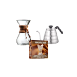 Kahve Demleme Ekipmanı Seti (ist Coffee Chemex 800 ml, Kettle 1200 ml ve Kafiltro 100 Ad)